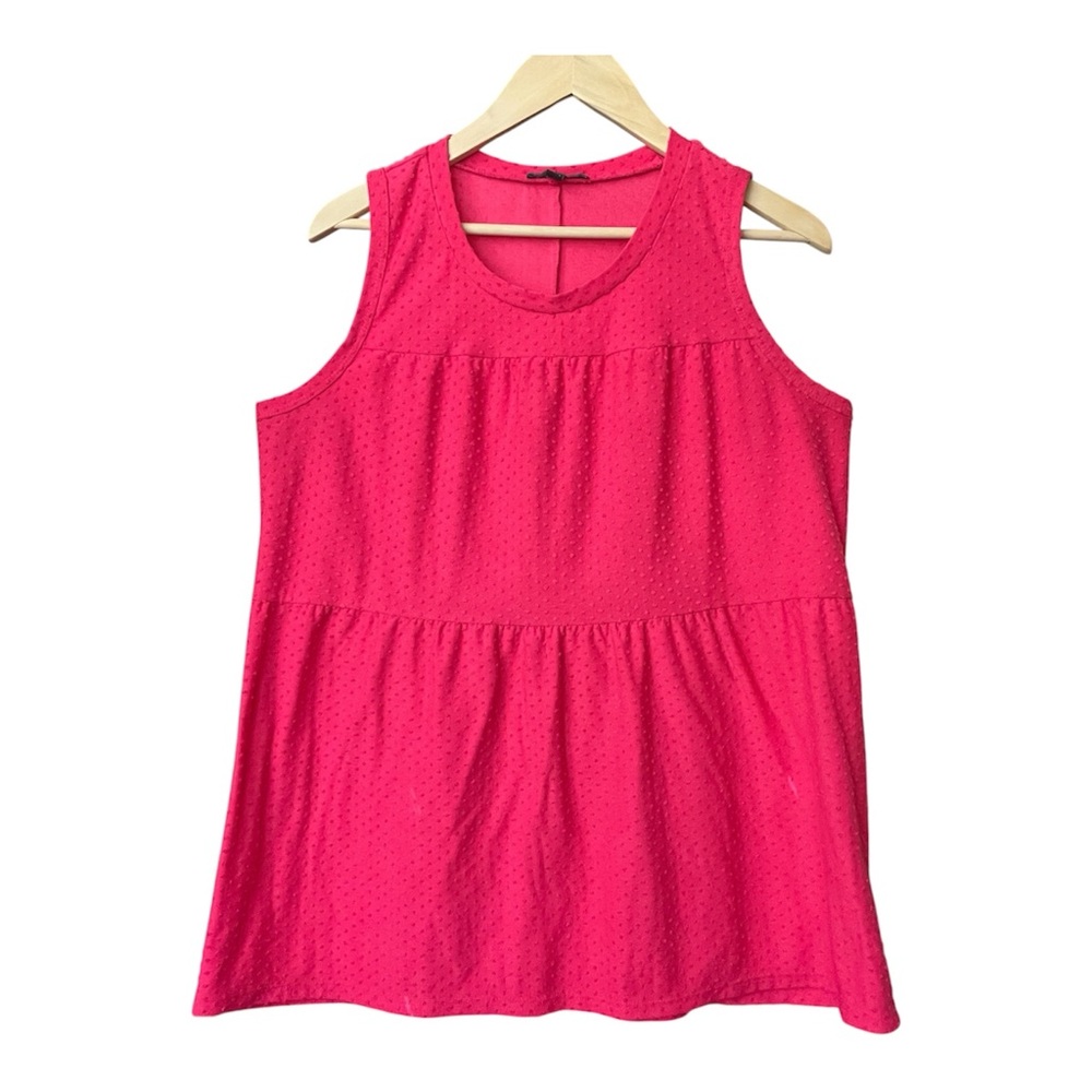 Lane Bryant Fuchsia Tiered Tank Top - Size 14/16